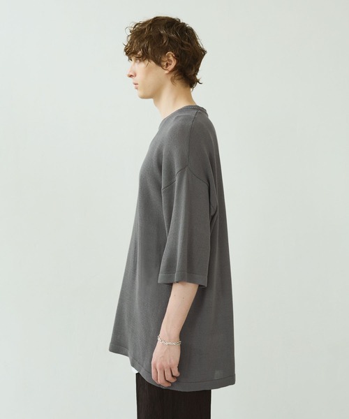 CTHY（シティ）の「ショートスリーブサマーニット（ニット/セーター・メンズ・ダークグレー/ネイビー/オフホワイト・L/M/S/XL）」の8枚目の写真