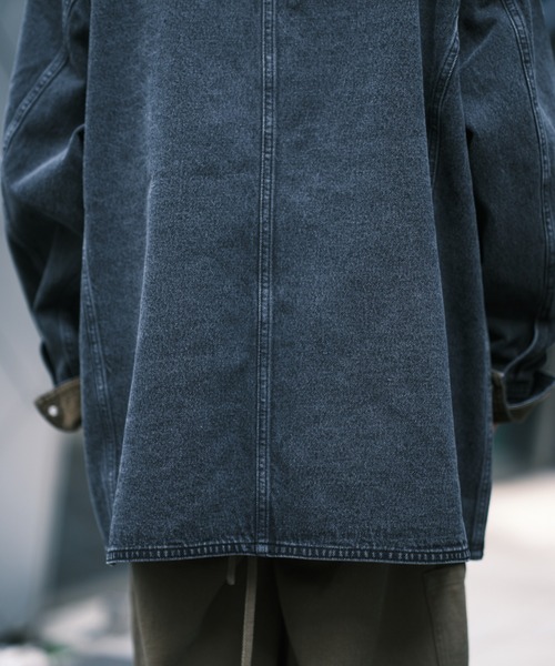 M173☆ディッキーズ☆デニムカバーオール☆企業ロゴ刺繍☆襟コーデュロイ☆XXL M173☆ディッキーズ☆デニムカバーオール☆企業ロゴ刺繍☆襟