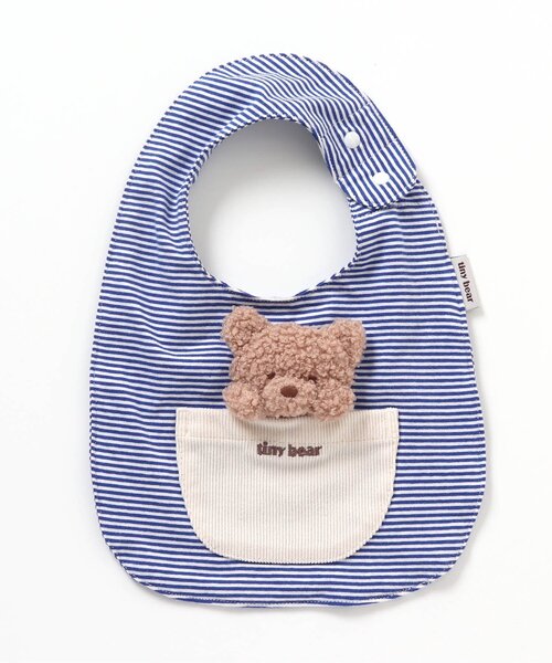 apres les cours(アプレレクール)の「tiny bear モチーフ付きスタイ(スタイ/よだれかけ・キッズ・レッド/ブルー・90)」の12枚目の写真