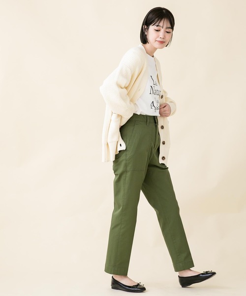 fireservice（ファイヤーサービス）の「センタープレスベイカーパンツK（その他パンツ・レディース・カーキ・25/24）」の4枚目の写真