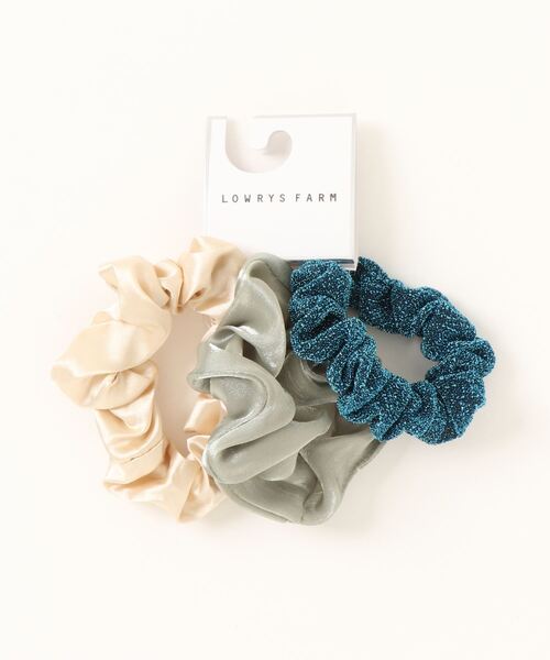 LOWRYS FARM(ローリーズファーム)の「SETシュシュ 975203(ヘアゴム・レディース・ベージュ/グレー/ブルー・FREE)」の1枚目の写真