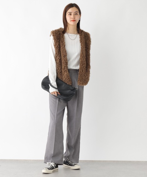 LEPSIM（レプシィム）の「シャギーメロウプルオーバー　963512（Tシャツ/カットソー・レディース・ブラック/アイボリー/オフホワイト・FREE）」の5枚目の写真