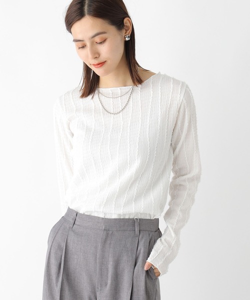 LEPSIM（レプシィム）の「シャギーメロウプルオーバー　963512（Tシャツ/カットソー・レディース・ブラック/アイボリー/オフホワイト・FREE）」の8枚目の写真