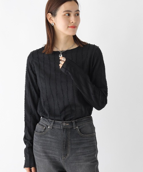 LEPSIM（レプシィム）の「シャギーメロウプルオーバー　963512（Tシャツ/カットソー・レディース・ブラック/アイボリー/オフホワイト・FREE）」の17枚目の写真