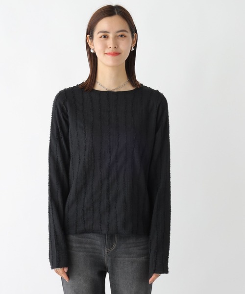 LEPSIM（レプシィム）の「シャギーメロウプルオーバー　963512（Tシャツ/カットソー・レディース・ブラック/アイボリー/オフホワイト・FREE）」の18枚目の写真