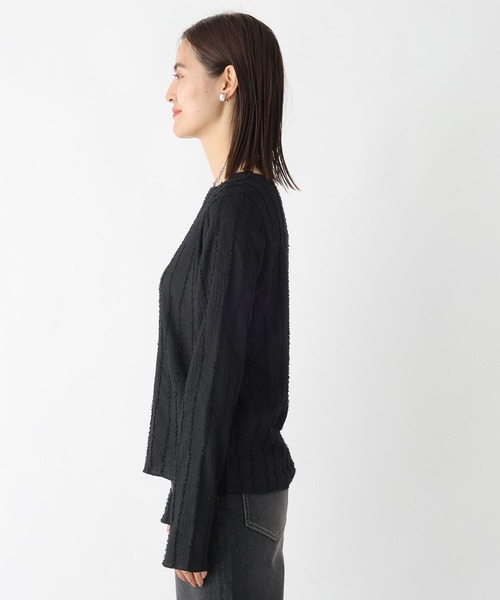 LEPSIM（レプシィム）の「シャギーメロウプルオーバー　963512（Tシャツ/カットソー・レディース・ブラック/アイボリー/オフホワイト・FREE）」の19枚目の写真