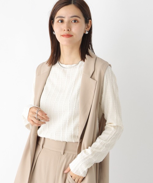 LEPSIM（レプシィム）の「シャギーメロウプルオーバー　963512（Tシャツ/カットソー・レディース・ブラック/アイボリー/オフホワイト・FREE）」の12枚目の写真