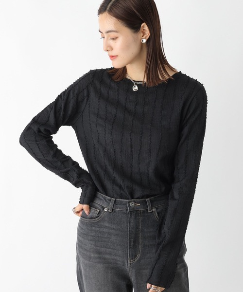 LEPSIM（レプシィム）の「シャギーメロウプルオーバー　963512（Tシャツ/カットソー・レディース・ブラック/アイボリー/オフホワイト・FREE）」の16枚目の写真