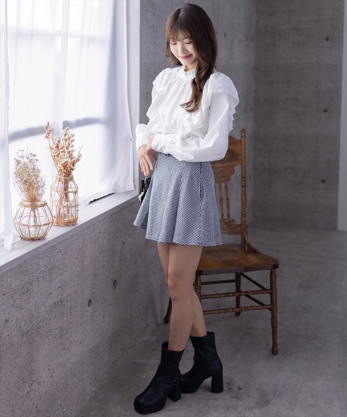 clear（クリア）の「インパン付きウエストベルトスカート（スカート・レディース・ブラック/ブラック系その他/ブラウン・M/S）」の20枚目の写真