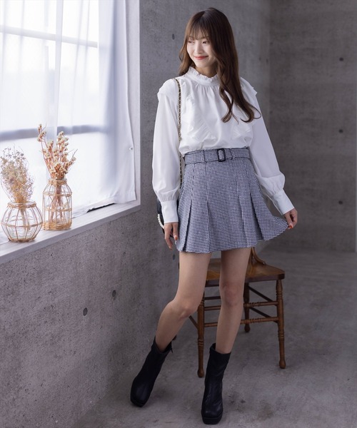 clear（クリア）の「インパン付きウエストベルトスカート（スカート・レディース・ブラック/ブラック系その他/ブラウン・M/S）」の21枚目の写真