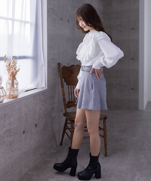 clear（クリア）の「インパン付きウエストベルトスカート（スカート・レディース・ブラック/ブラック系その他/ブラウン・M/S）」の22枚目の写真