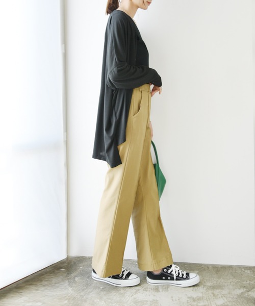 and it_(アンドイット)の「ストレッチフレアパンツ(その他パンツ・レディース・ベージュ/ブラック/カーキ/チャコール・L2/L3/M1/LL3/M2/M3/L1/LL1/LL2)」の13枚目の写真