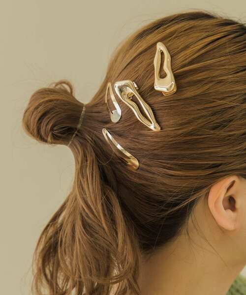 SMELLY(スメリー)の「ニュアンスプックリ4セットピン(ヘアピン・レディース・ゴールド・-)」の2枚目の写真