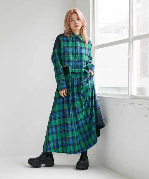 VeLV(ヴェルヴ)の「CROPPED SHIRT クロップドシャツ(シャツ/ブラウス・レディース・チェック/ホワイト・FREE)」の15枚目の写真