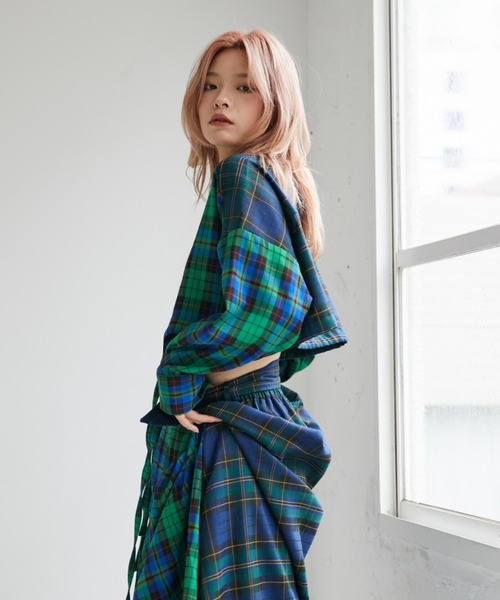 VeLV(ヴェルヴ)の「CROPPED SHIRT クロップドシャツ(シャツ/ブラウス・レディース・チェック/ホワイト・FREE)」の14枚目の写真