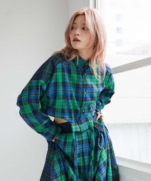 VeLV(ヴェルヴ)の「CROPPED SHIRT クロップドシャツ(シャツ/ブラウス・レディース・チェック/ホワイト・FREE)」の12枚目の写真