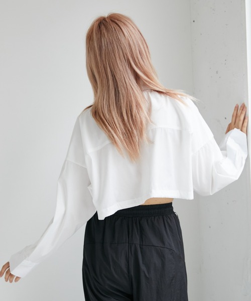 VeLV(ヴェルヴ)の「CROPPED SHIRT クロップドシャツ(シャツ/ブラウス・レディース・チェック/ホワイト・FREE)」の5枚目の写真