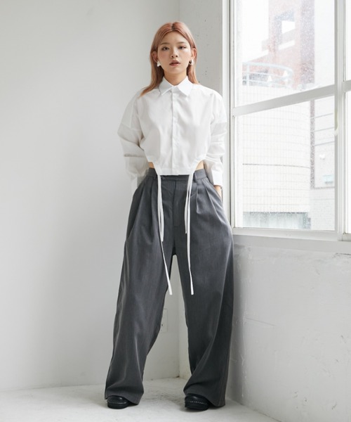 VeLV(ヴェルヴ)の「CROPPED SHIRT クロップドシャツ(シャツ/ブラウス・レディース・チェック/ホワイト・FREE)」の9枚目の写真