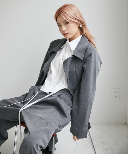 VeLV(ヴェルヴ)の「CROPPED SHIRT クロップドシャツ(シャツ/ブラウス・レディース・チェック/ホワイト・FREE)」の11枚目の写真