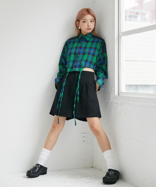 VeLV(ヴェルヴ)の「CROPPED SHIRT クロップドシャツ(シャツ/ブラウス・レディース・チェック/ホワイト・FREE)」の18枚目の写真