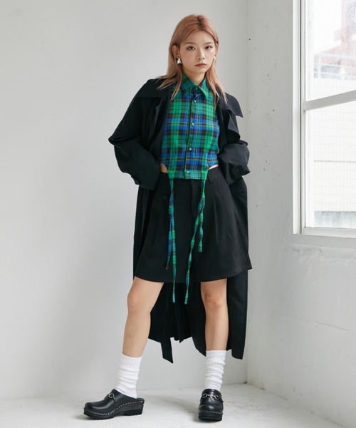 VeLV(ヴェルヴ)の「CROPPED SHIRT クロップドシャツ(シャツ/ブラウス・レディース・チェック/ホワイト・FREE)」の20枚目の写真