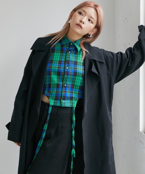 VeLV(ヴェルヴ)の「CROPPED SHIRT クロップドシャツ(シャツ/ブラウス・レディース・チェック/ホワイト・FREE)」の19枚目の写真