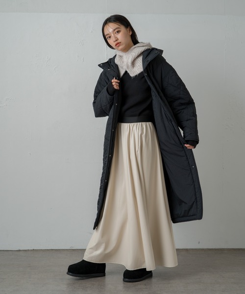 earthy(アーシー)の「【撥水・抗菌・保温】ナイロンリバーシブルキルティングコート(その他アウター・レディース・ベージュ/アイボリー/ブラック・FREE)」の5枚目の写真