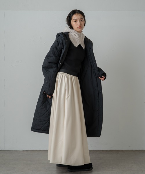 earthy(アーシー)の「【撥水・抗菌・保温】ナイロンリバーシブルキルティングコート(その他アウター・レディース・ベージュ/アイボリー/ブラック・FREE)」の6枚目の写真