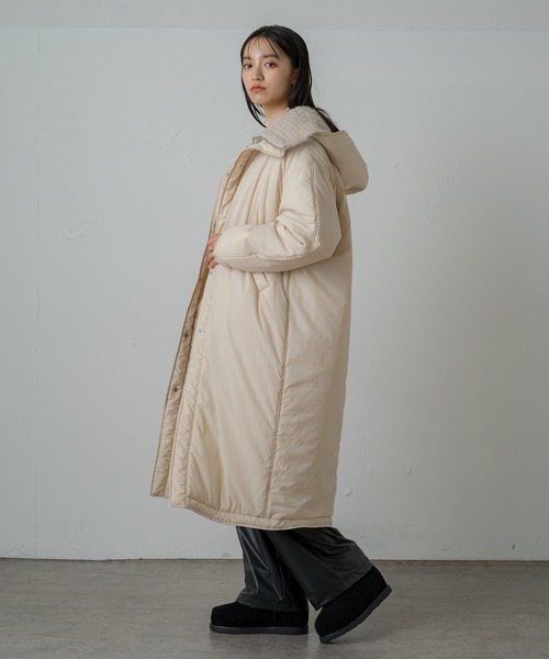 earthy(アーシー)の「【撥水・抗菌・保温】ナイロンリバーシブルキルティングコート(その他アウター・レディース・ベージュ/アイボリー/ブラック・FREE)」の13枚目の写真