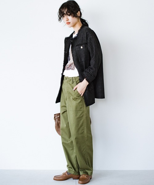 haco!（ハコ）の「きっちりと普段づかいの両立可能！　しっかり使えてちゃんと華やぐツイードジャケット〈日々グッジョ部’s idea〉（その他アウター・レディース・ブラック・MEDIUM/SMALL/X-LARGE/LARGE）」の14枚目の写真