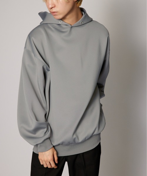 SETUP7（セットアップセブン）の「men's FUDGE 11月号掲載アイテム！【SETUP7】Super smooth cardboard Hoodie ダンボールスウェットフーディパーカー（パーカー・メンズ・ベージュ/グレー/アイボリー/ブラック・M/L/XL）」の3枚目の写真