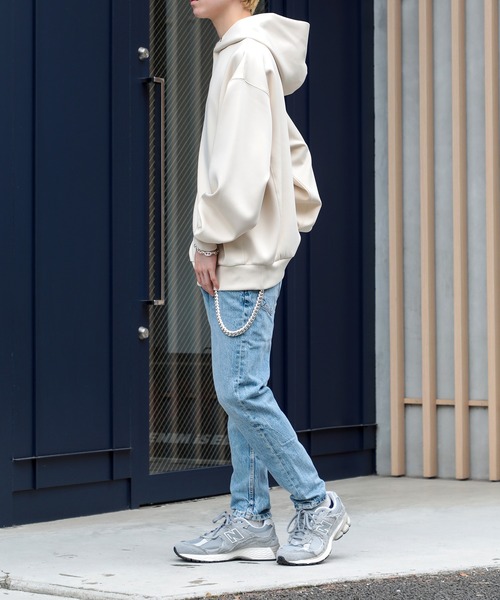 SETUP7（セットアップセブン）の「men's FUDGE 11月号掲載アイテム！【SETUP7】Super smooth cardboard Hoodie ダンボールスウェットフーディパーカー（パーカー・メンズ・ベージュ/グレー/アイボリー/ブラック・M/L/XL）」の21枚目の写真