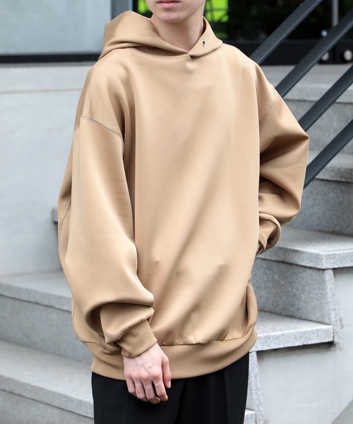 SETUP7（セットアップセブン）の「men's FUDGE 11月号掲載アイテム！【SETUP7】Super smooth cardboard Hoodie ダンボールスウェットフーディパーカー（パーカー・メンズ・ベージュ/グレー/アイボリー/ブラック・M/L/XL）」の19枚目の写真