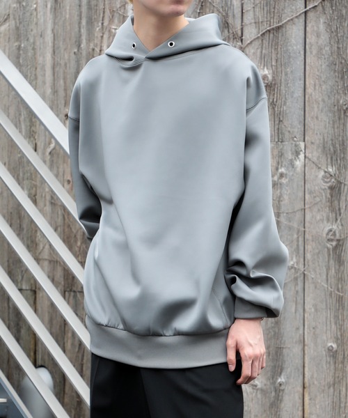 SETUP7（セットアップセブン）の「men's FUDGE 11月号掲載アイテム！【SETUP7】Super smooth cardboard Hoodie ダンボールスウェットフーディパーカー（パーカー・メンズ・ベージュ/グレー/アイボリー/ブラック・M/L/XL）」の10枚目の写真