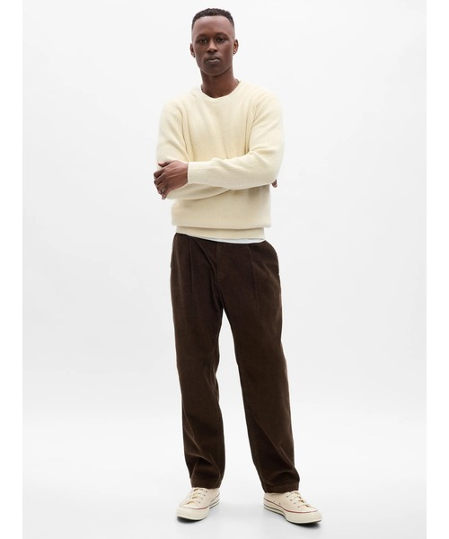 GAP（ギャップ）の「GapFlex ウォッシュウェル バギー プリーツ コーデュロイパンツ（その他パンツ・メンズ・ブラウン系その他/ベージュ/ブラック・36W 32L/31W 32L/34W 32L/28W 30L/32W 30L/32W 32L/30W 30L/29W 30L/31W 30L/33W 32L）」の8枚目の写真