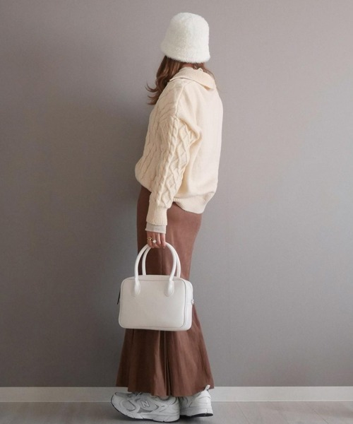 polcadot（ポルカドット）の「SHAGGY THERMO BUCKET HAT／ライクアンゴラファー シャギーハット（ハット・レディース・ブラック/ベージュ/アイボリー・FREE）」の19枚目の写真