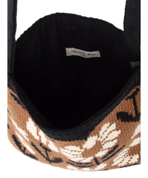 Samansa Mos2（サマンサ モスモス）の「花柄ニットショルダーバッグ（ハンドバッグ・レディース・キャメル/ブラック・F）」の6枚目の写真