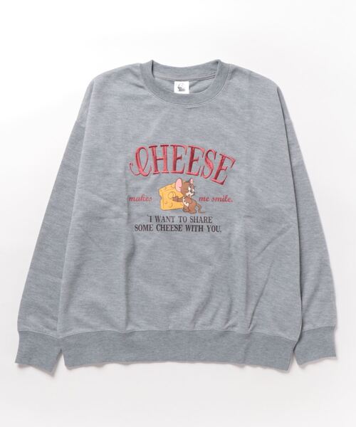 Tom＆Jerry（トムアンドジェリー）の「【公式】トムとジェリー　ポンチワイドドロップクルートレーナー（スウェット・レディース・イエロー/スミクロ/ブルー/グレー・M/L）」の8枚目の写真