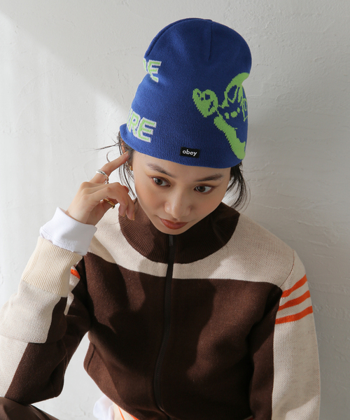 Oriens JOURNAL STANDARD(オリエンス ジャーナルスタンダード)の「【OBEY / オベイ】NATURE AND NUTURE:ニットキャップ(ニットキャップ/ビーニー・レディース・ブラック/ブルー系その他・FREE)」の19枚目の写真