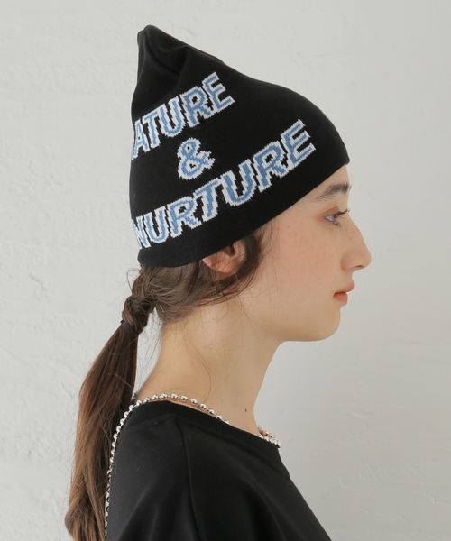 Oriens JOURNAL STANDARD(オリエンス ジャーナルスタンダード)の「【OBEY / オベイ】NATURE AND NUTURE:ニットキャップ(ニットキャップ/ビーニー・レディース・ブラック/ブルー系その他・FREE)」の3枚目の写真