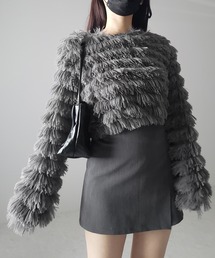 me+em select(~[ZNg)́y Scolor zVM[tFU[tWI[o[gbvX ^shaggy feather fringe over tops(̑gbvX)