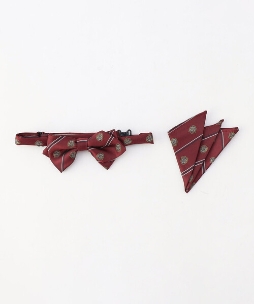 COMME CA ISM（コムサイズム）の「ロイヤルクレスト　蝶タイ・スカーフセット（蝶ネクタイ・キッズ・ワイン/ネイビー・FREE）」の2枚目の写真