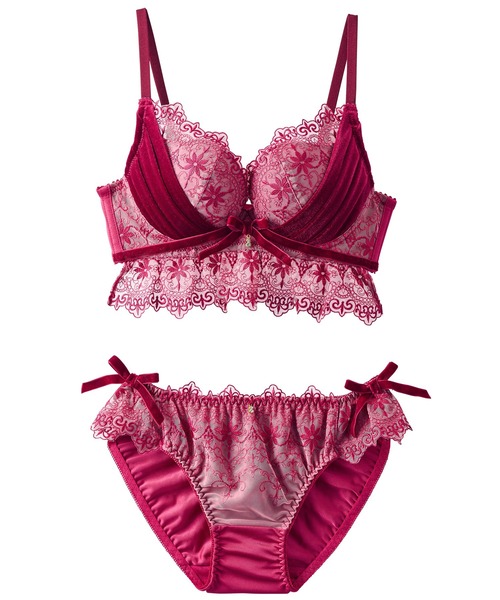 ホリデーデザイン登場】まる胸メイクのちゅるんブラ＆ショーツセット