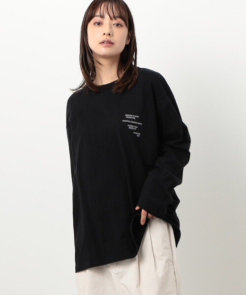 Purple&Yellow(パープルアンドイエロー)の「メッセージプリントロング長袖Tシャツ(Tシャツ/カットソー・メンズ・ホワイト/マスタード/ブラック・SMALL/MEDIUM/LARGE)」の14枚目の写真