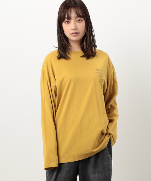 Purple&Yellow(パープルアンドイエロー)の「メッセージプリントロング長袖Tシャツ(Tシャツ/カットソー・メンズ・ホワイト/マスタード/ブラック・SMALL/MEDIUM/LARGE)」の21枚目の写真