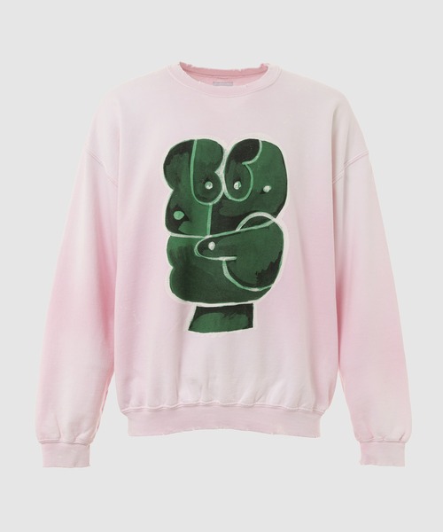 SASQUATCHfabrix.(サスクワァッチファブリックス)の「“HARVEST TIME” SAVAGE SWEATSHIRT(スウェット・メンズ・アッシュグレー/ライトピンク・L/XL)」の1枚目の写真