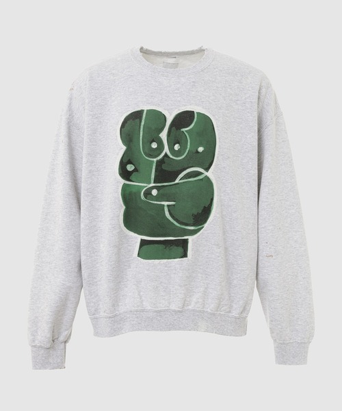 SASQUATCHfabrix.(サスクワァッチファブリックス)の「“HARVEST TIME” SAVAGE SWEATSHIRT(スウェット・メンズ・アッシュグレー/ライトピンク・L/XL)」の2枚目の写真