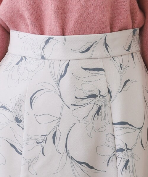 couture brooch（クチュールブローチ）の「◆起毛コールフラワープリントスカート（スカート・レディース・ベージュ系その他4/ピンク系その他・38/40/42）」の11枚目の写真