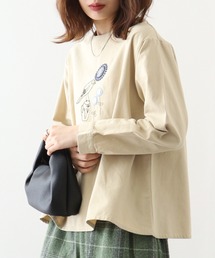 Emago（イマゴ）の「EMAGO ｶｯﾌﾟとﾄﾘ刺繍ﾌﾞﾗｳｽ（シャツ/ブラウス）」