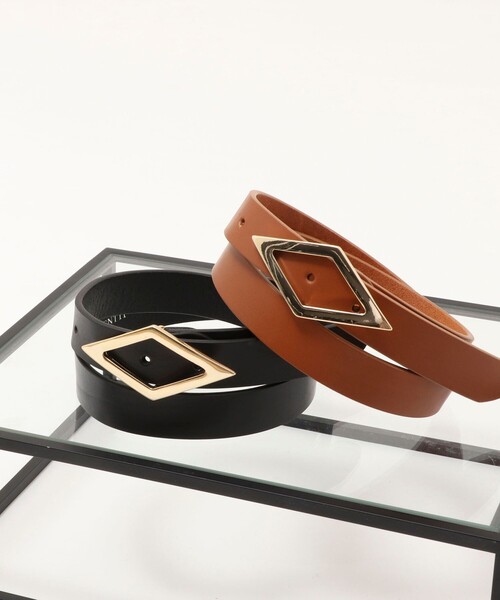 NOLLEY’S（ノーリーズ）の「【AULENTTI/ オーレンティ】 ローンバスバックルベルト（ベルト・レディース・ブラック/キャメル・FREE）」の5枚目の写真